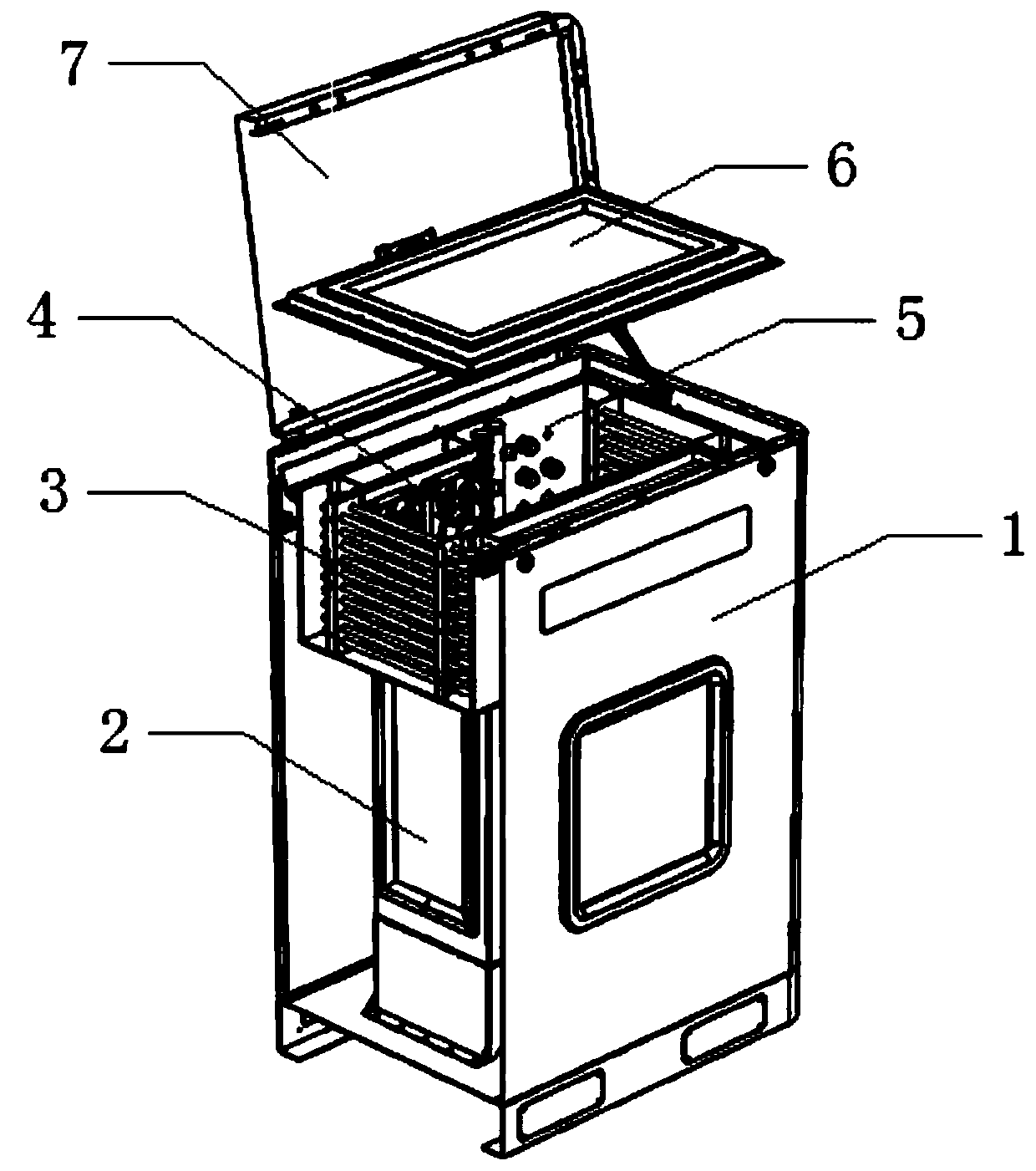 Immersion type liquid-cooled cabinet