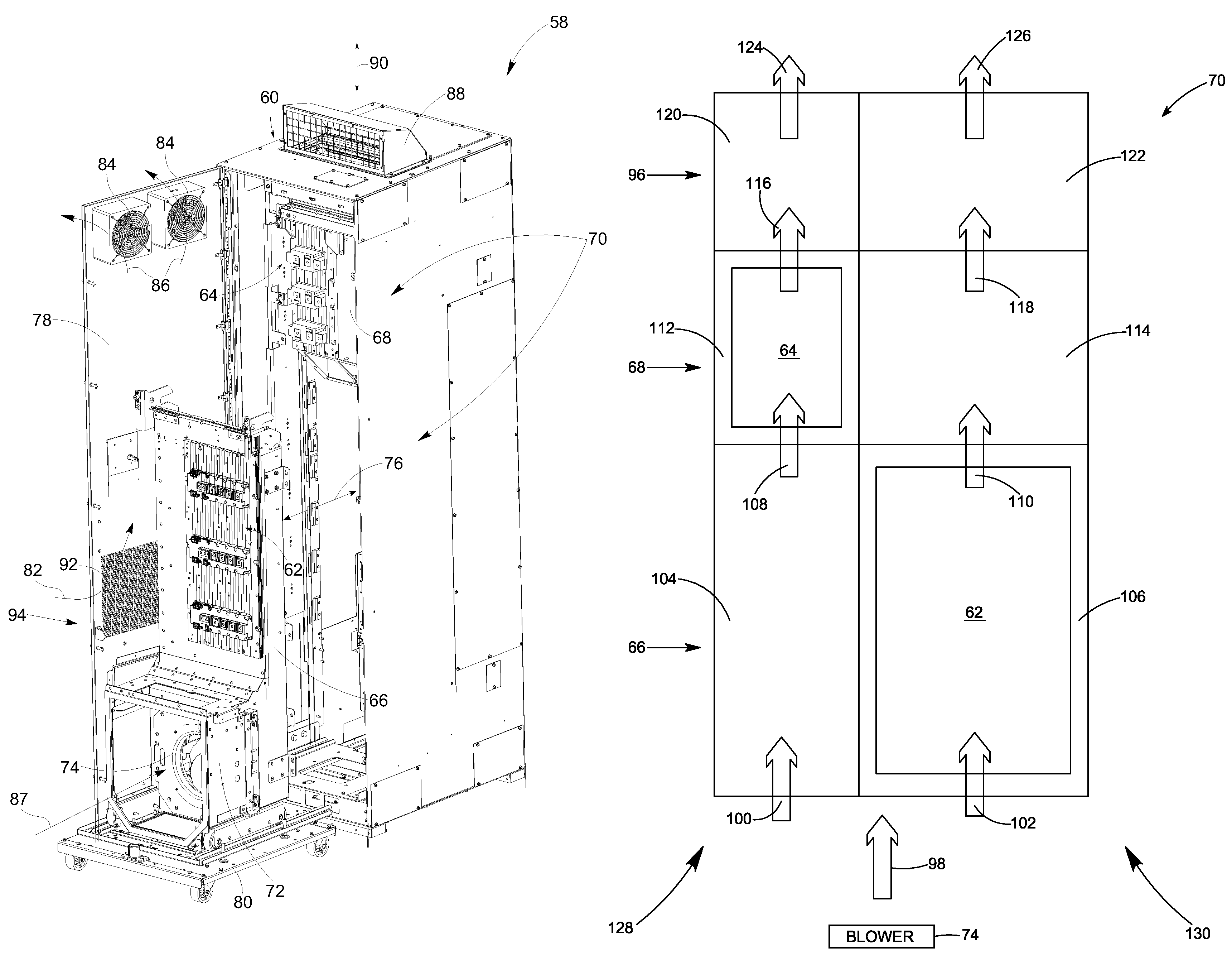 Motor drive cooling duct system and method