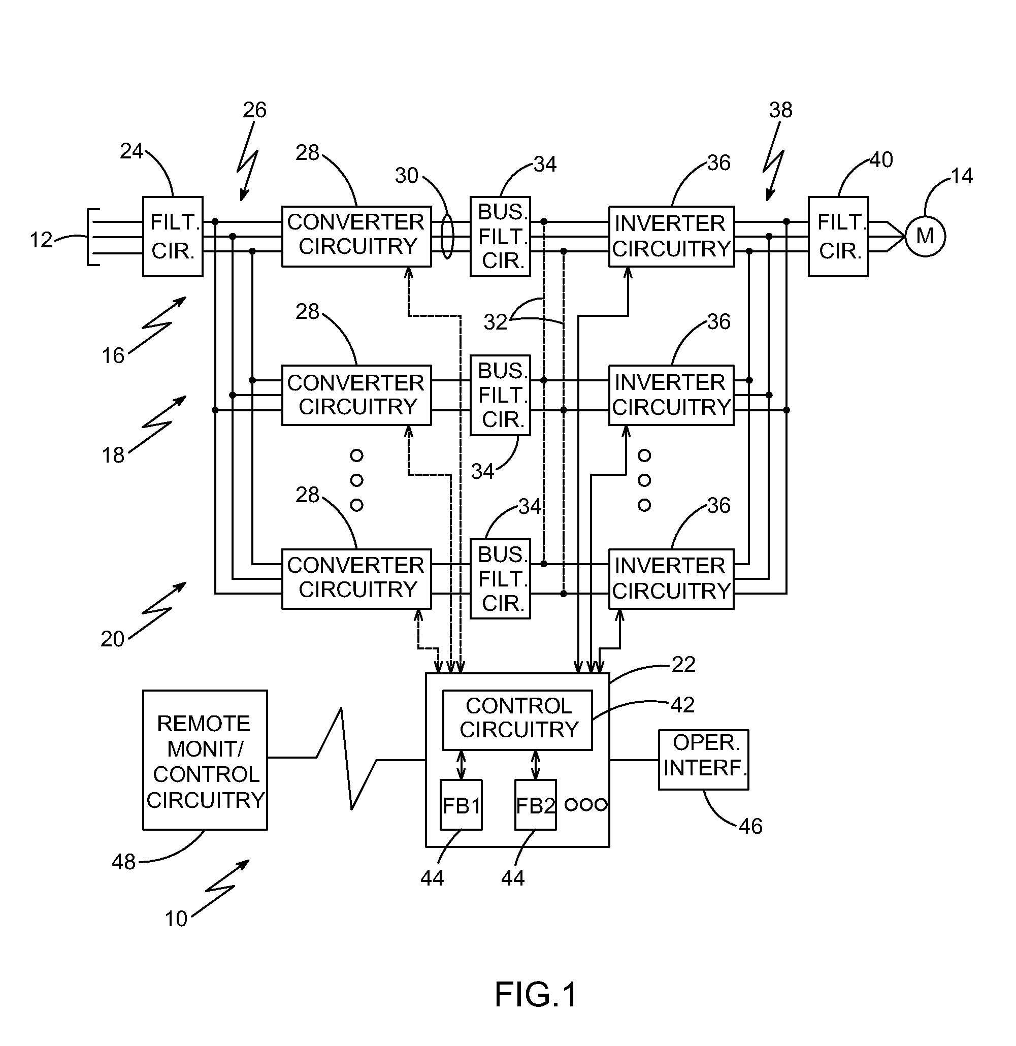 Motor drive cooling duct system and method