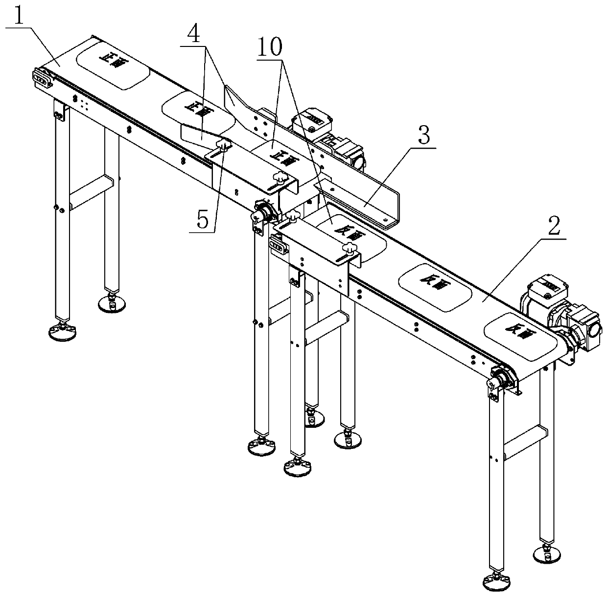 Overturning conveying device