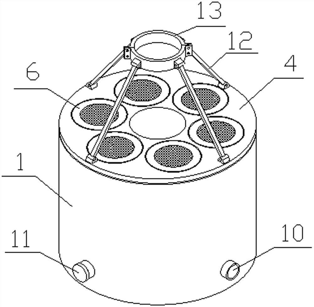 A mountainous decentralized afforestation system for collecting water, storing water and replenishing irrigation