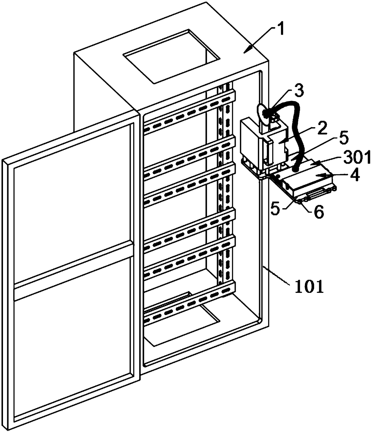 A lighting tool holder for internal wiring of an electrical cabinet