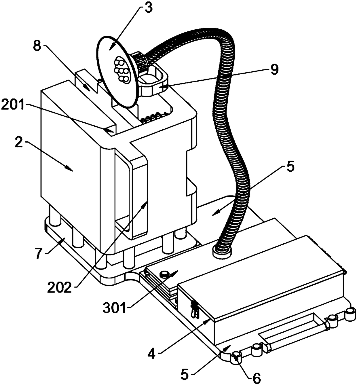 A lighting tool holder for internal wiring of an electrical cabinet