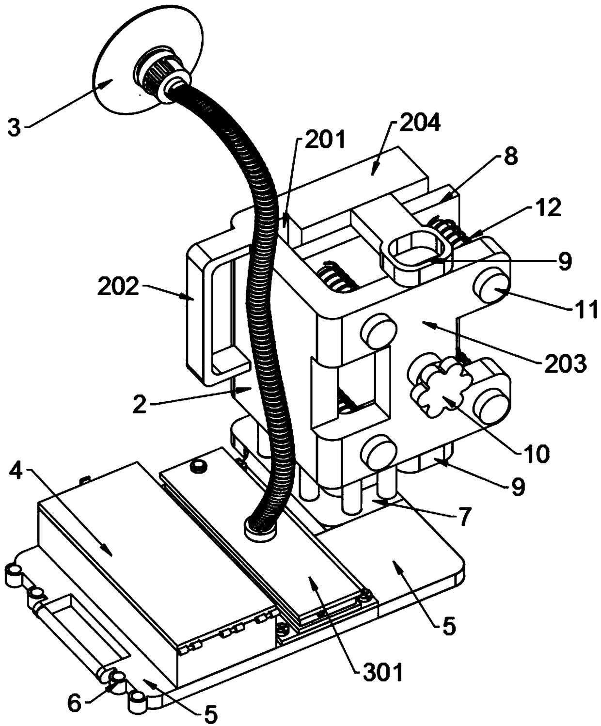 A lighting tool holder for internal wiring of an electrical cabinet