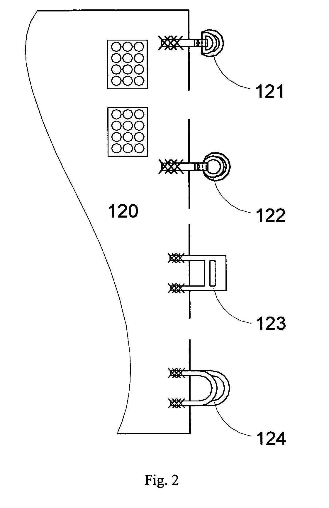Portable solar panel with attachment points