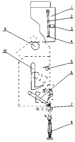 Spinning-in device and spinning-in method of doffing trolley