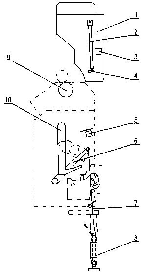 Spinning-in device and spinning-in method of doffing trolley