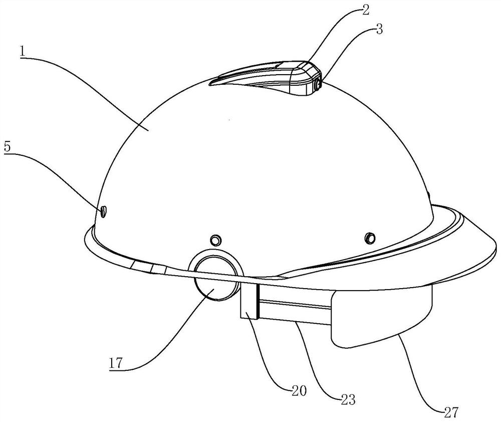 Safety helmet with near-electricity alarm and goggles and working method of safety helmet