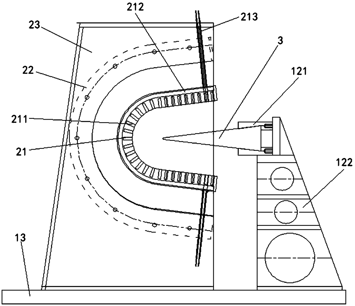 Overload environment thermal centrifugal test device