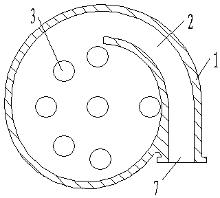 Volute-type gas-liquid separation device