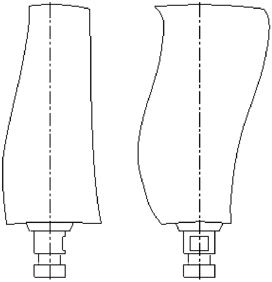 Novel mining counter-rotating main fan blade angle adjusting device