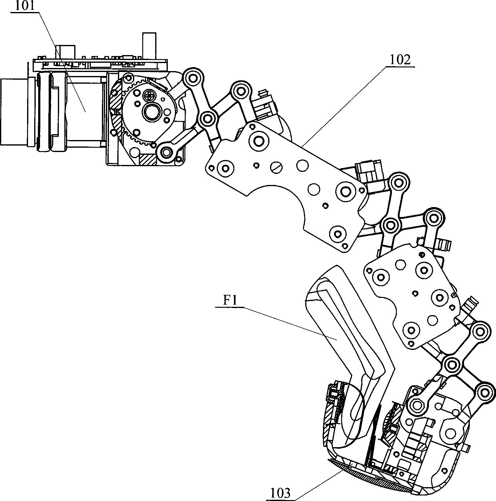 Exoskeleton finger with fingertip location following and fingertip bidirectional force feedback function