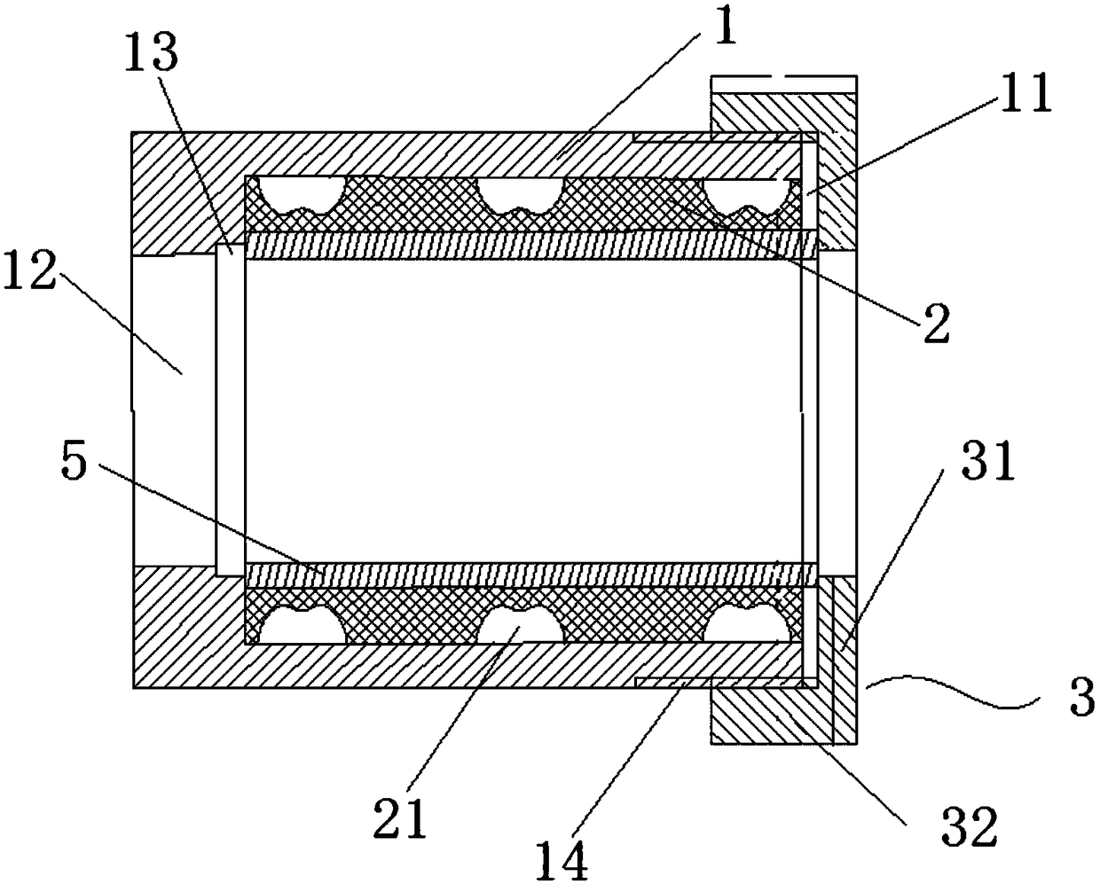 Inner-hole processing clamp of thin-walled part for numerical control lathe