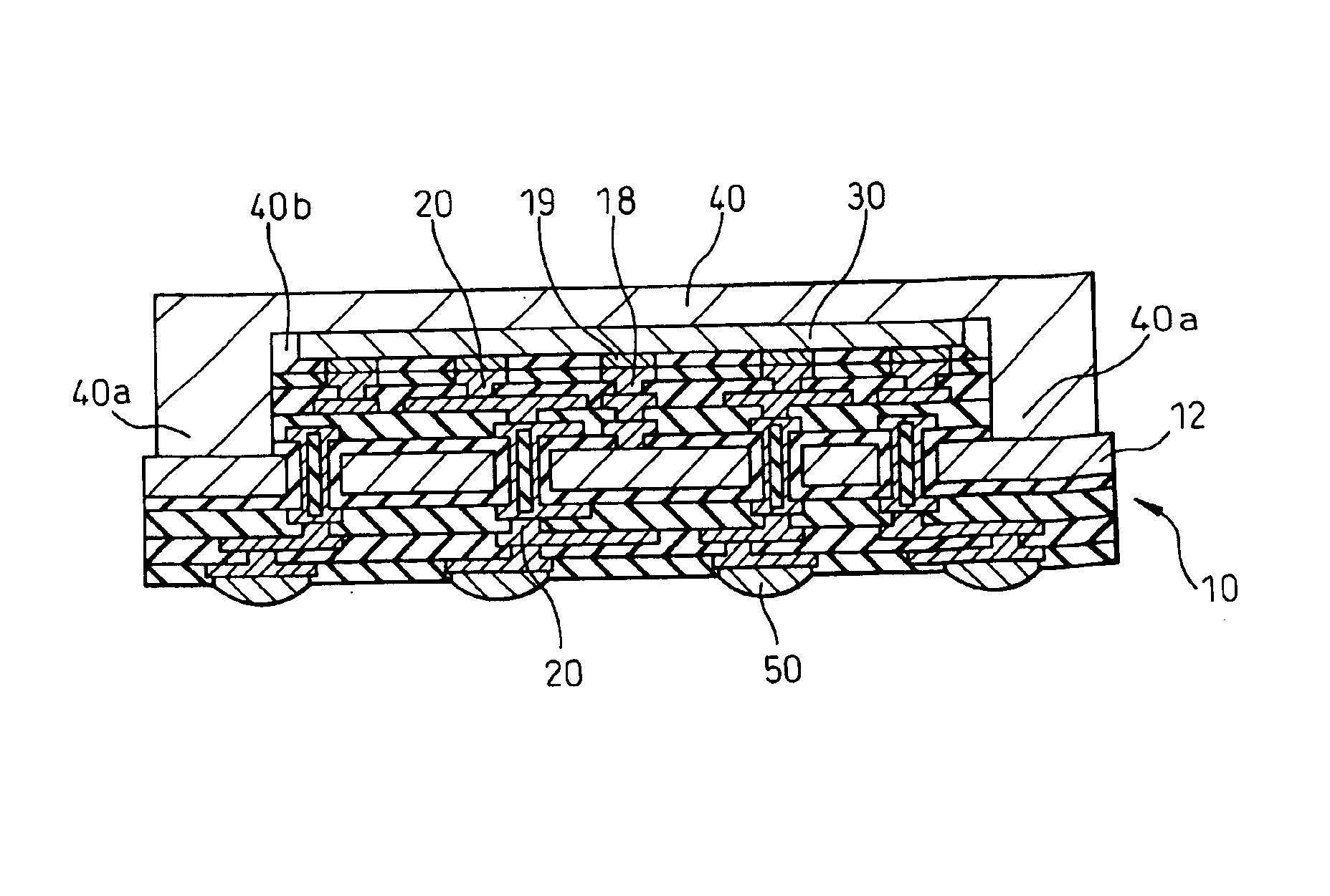 Multilayer circuit board and semiconductor device using the same