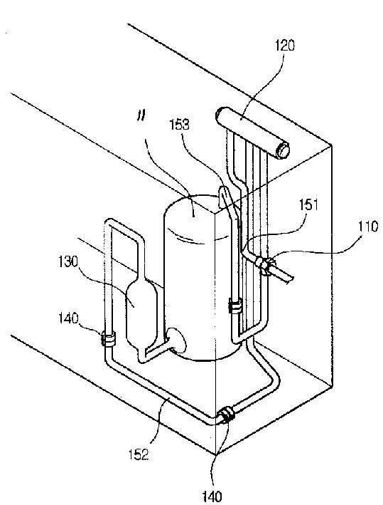Refrigerant pipe structure of air conditioner