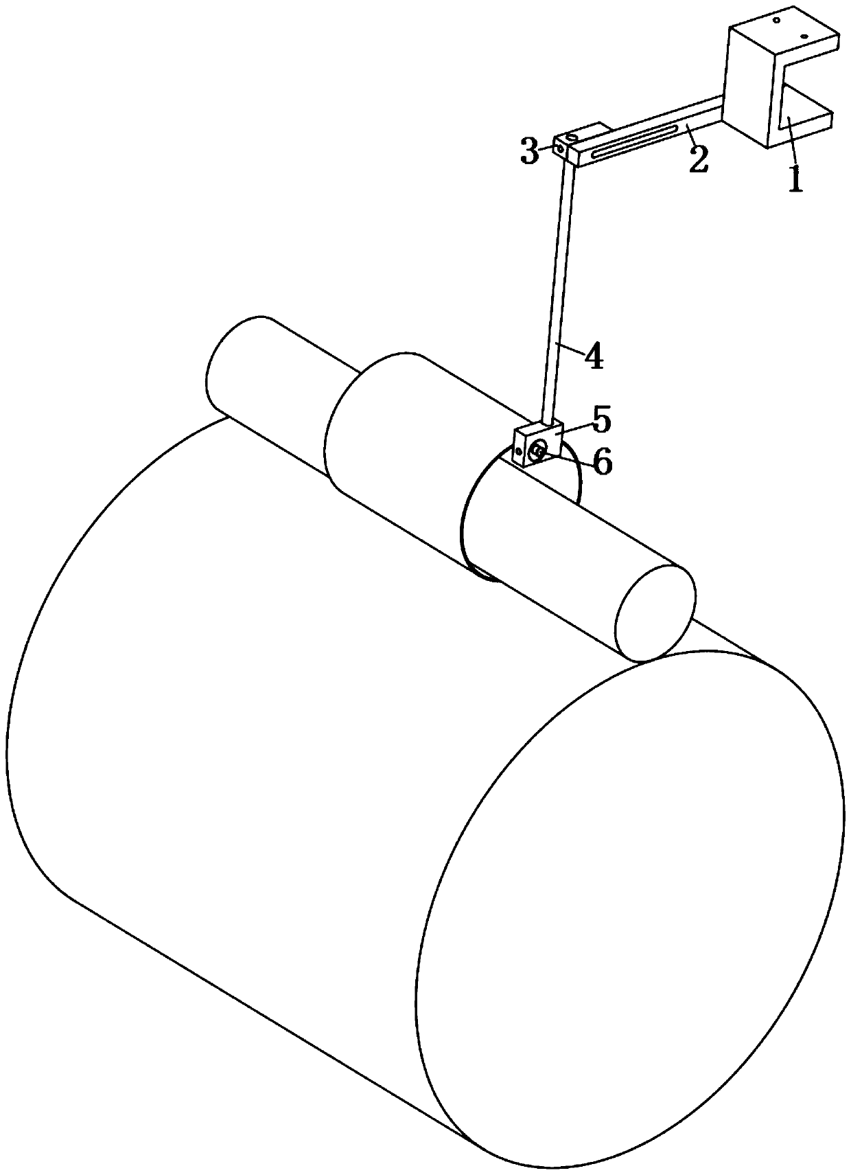 Supporting structure for rolling round pipe of after-treatment exhaust system