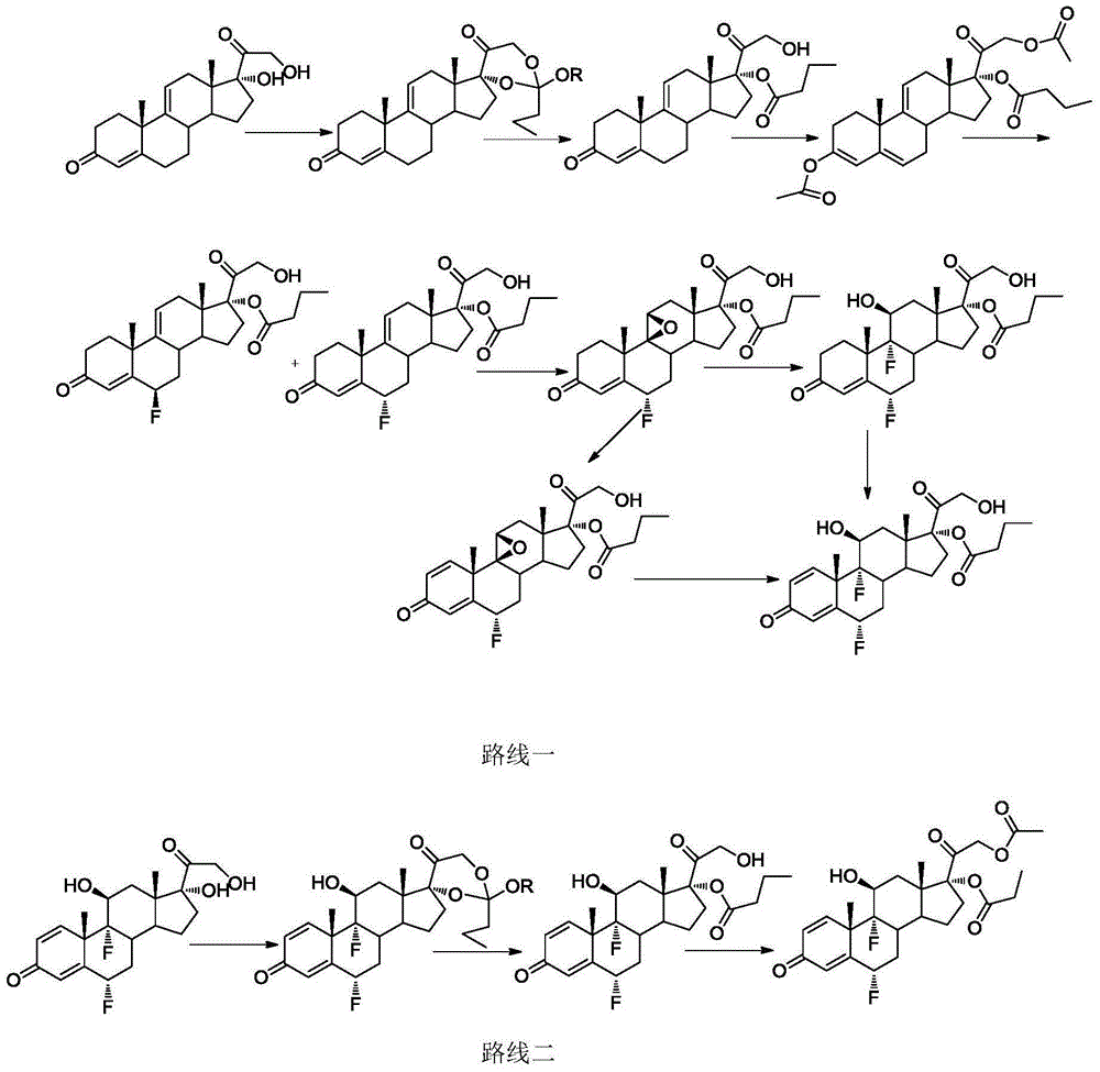 A method for synthesizing difluprednate from sterol fermentation product