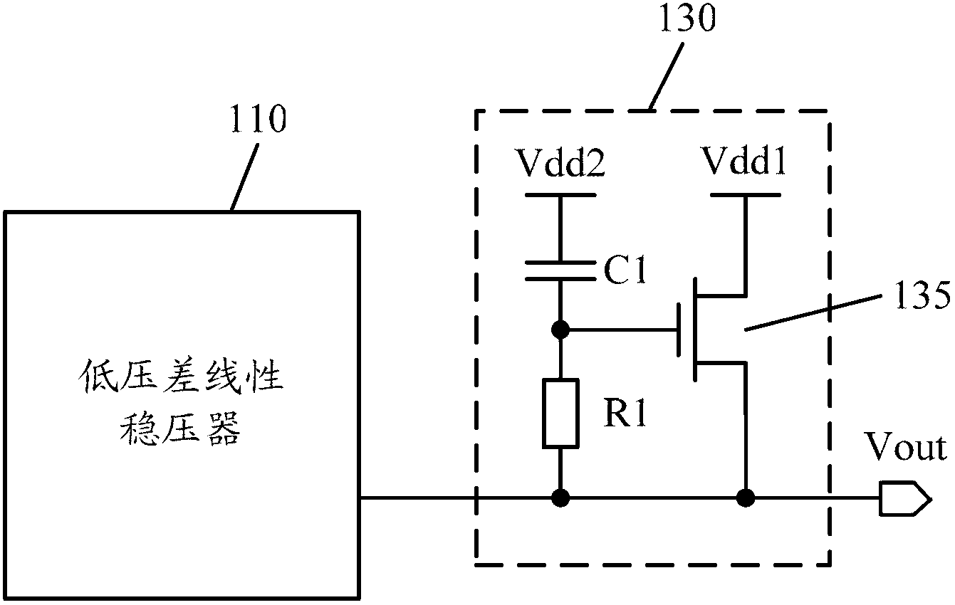 Low-voltage-difference linear voltage stabilizer circuit