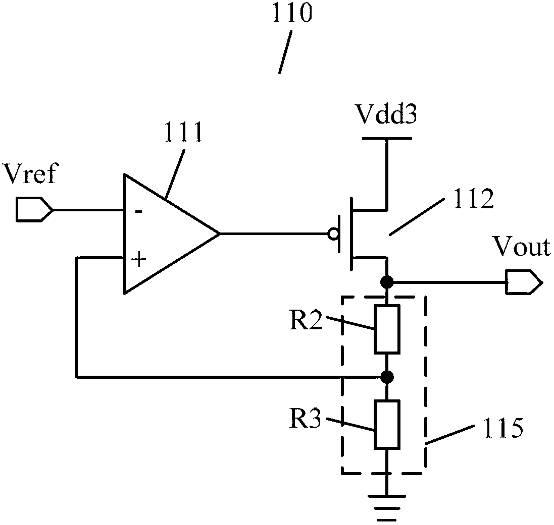 Low-voltage-difference linear voltage stabilizer circuit