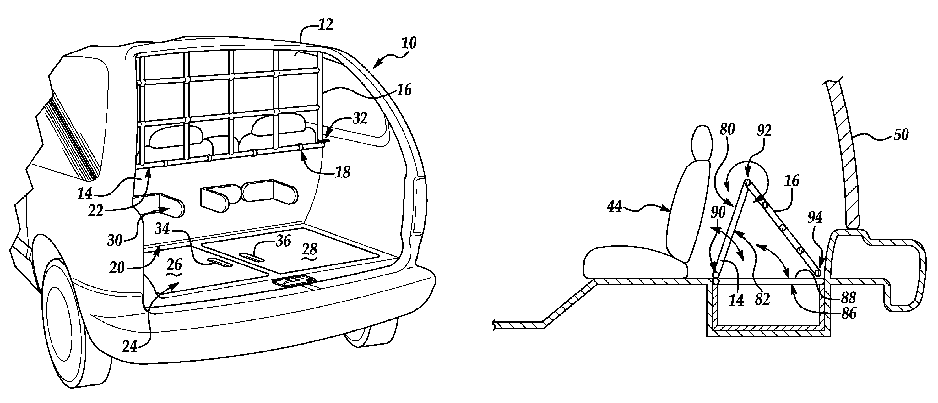 Cargo management system having vehicle load floor with cargo cage