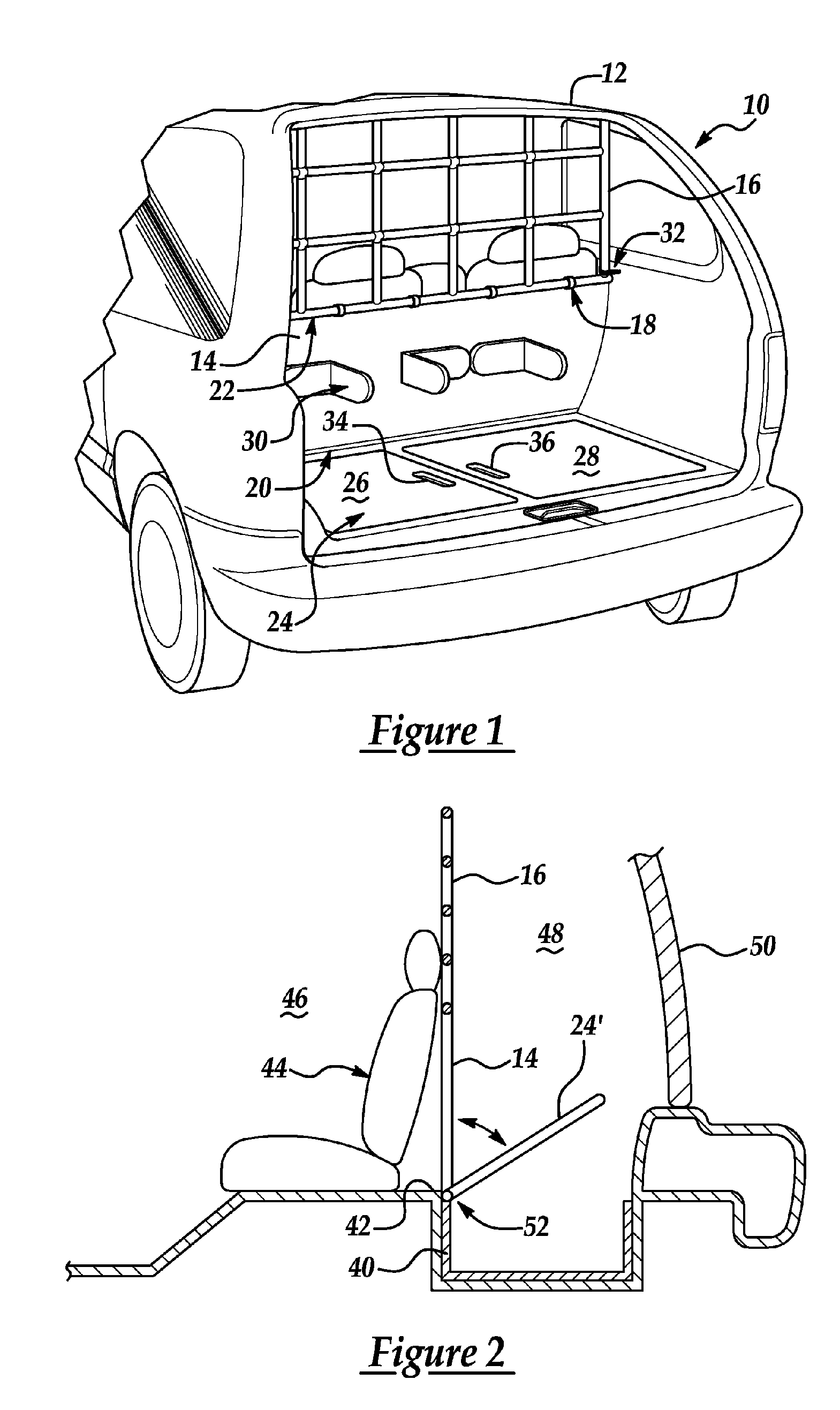 Cargo management system having vehicle load floor with cargo cage