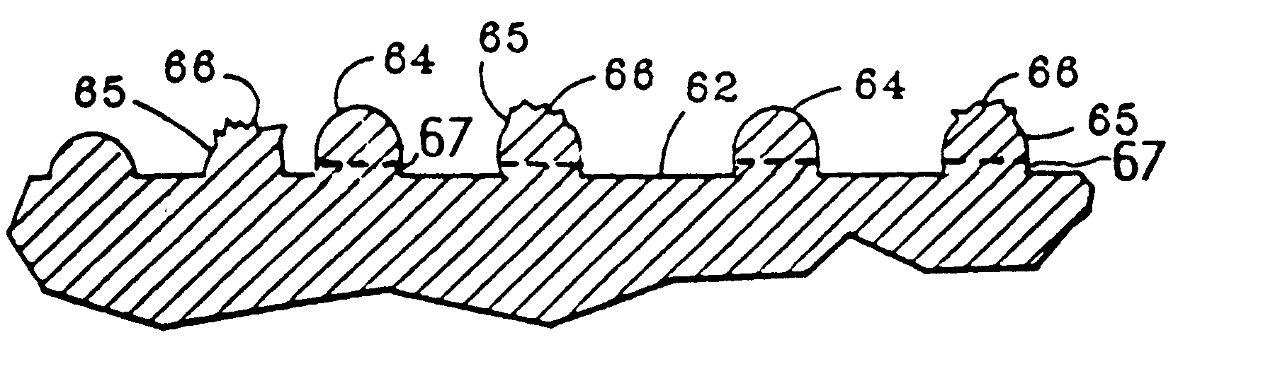 Thermoplastic products having antislip surfaces