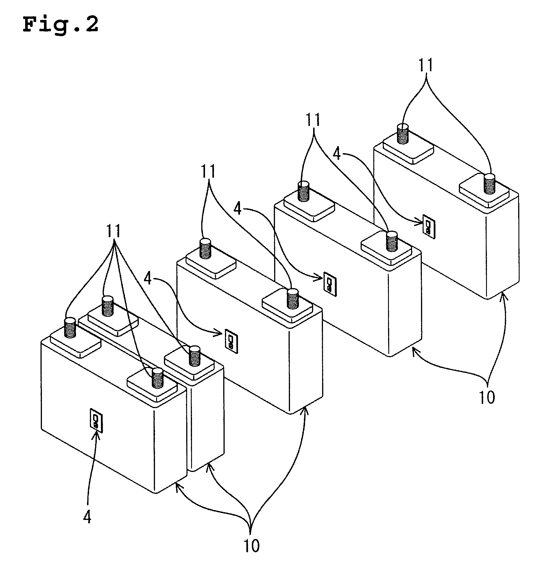 Storage battery device and power source apparatus comprising it