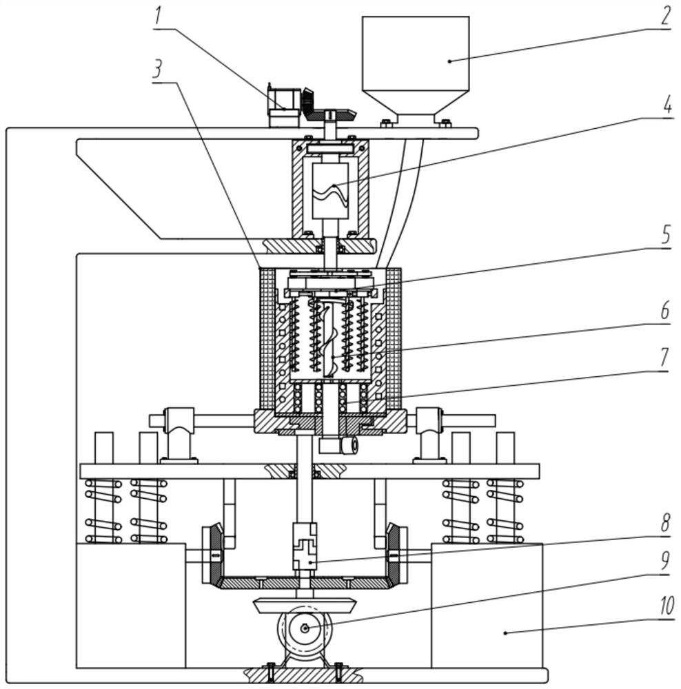 Rotary vibration coupling stirring device for preparing semi-solid slurry