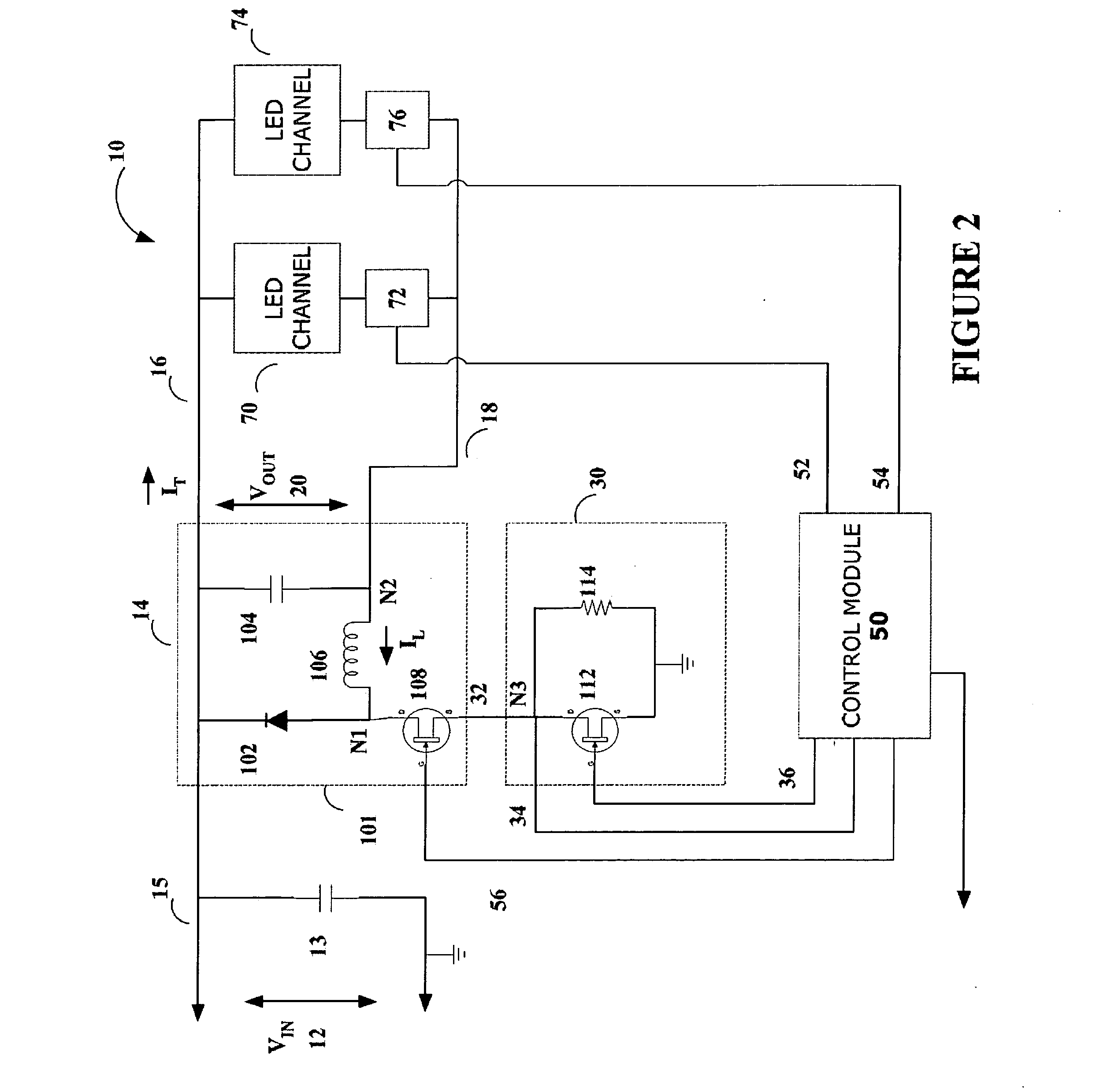 Control apparatus incorporating a voltage converter for controlling lighting apparatus