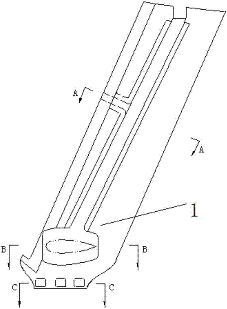 Externally-mounted transition beam of airplane wing