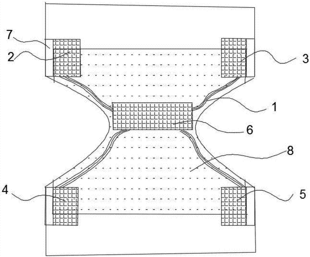 Rubber string adhesive applying and fixing method of pull-ups with warps