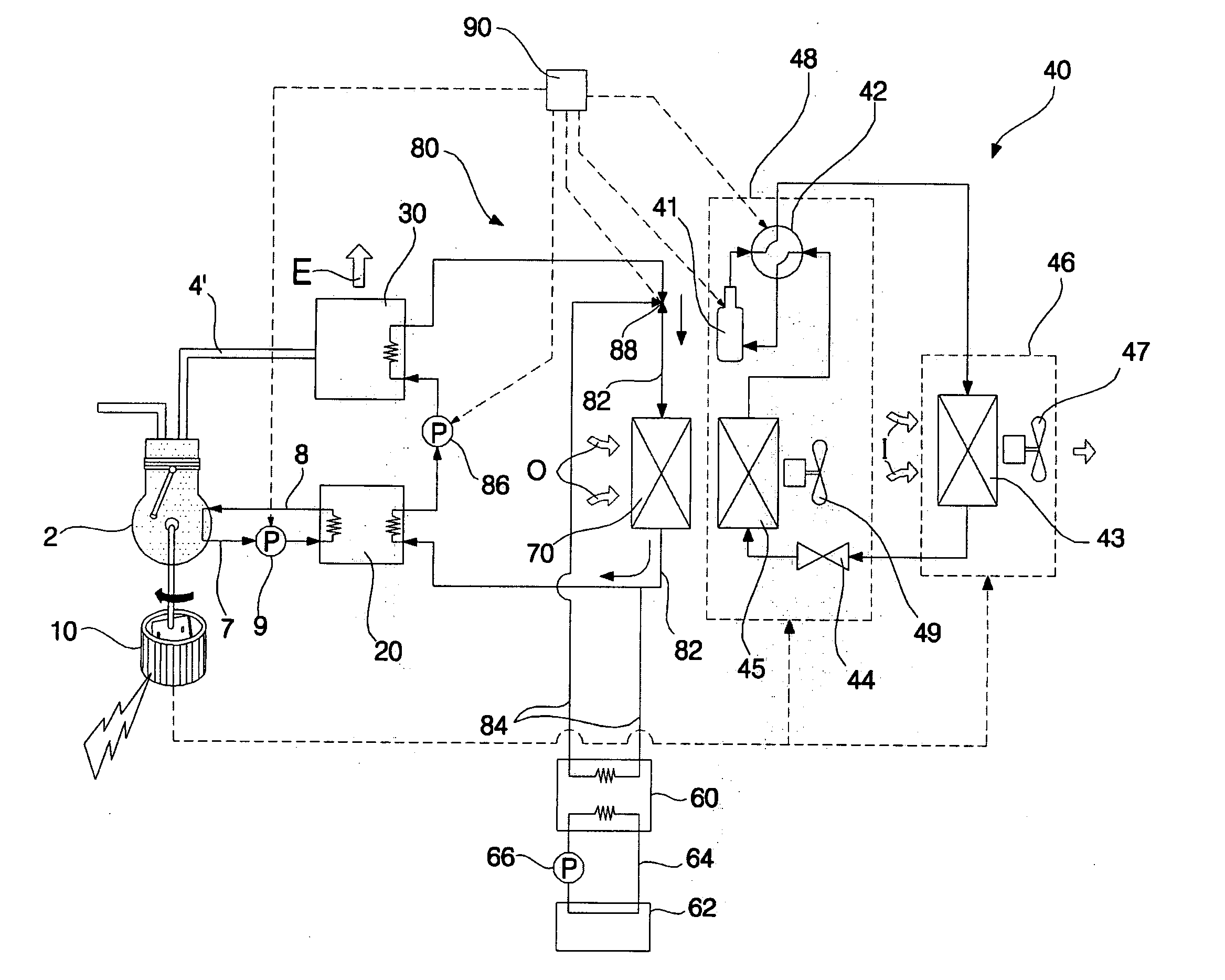Electricity generating and air conditioning system with water heater