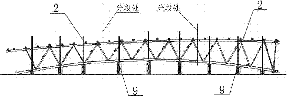 Assembling and splicing installation method of large-span tube-truss roof beam