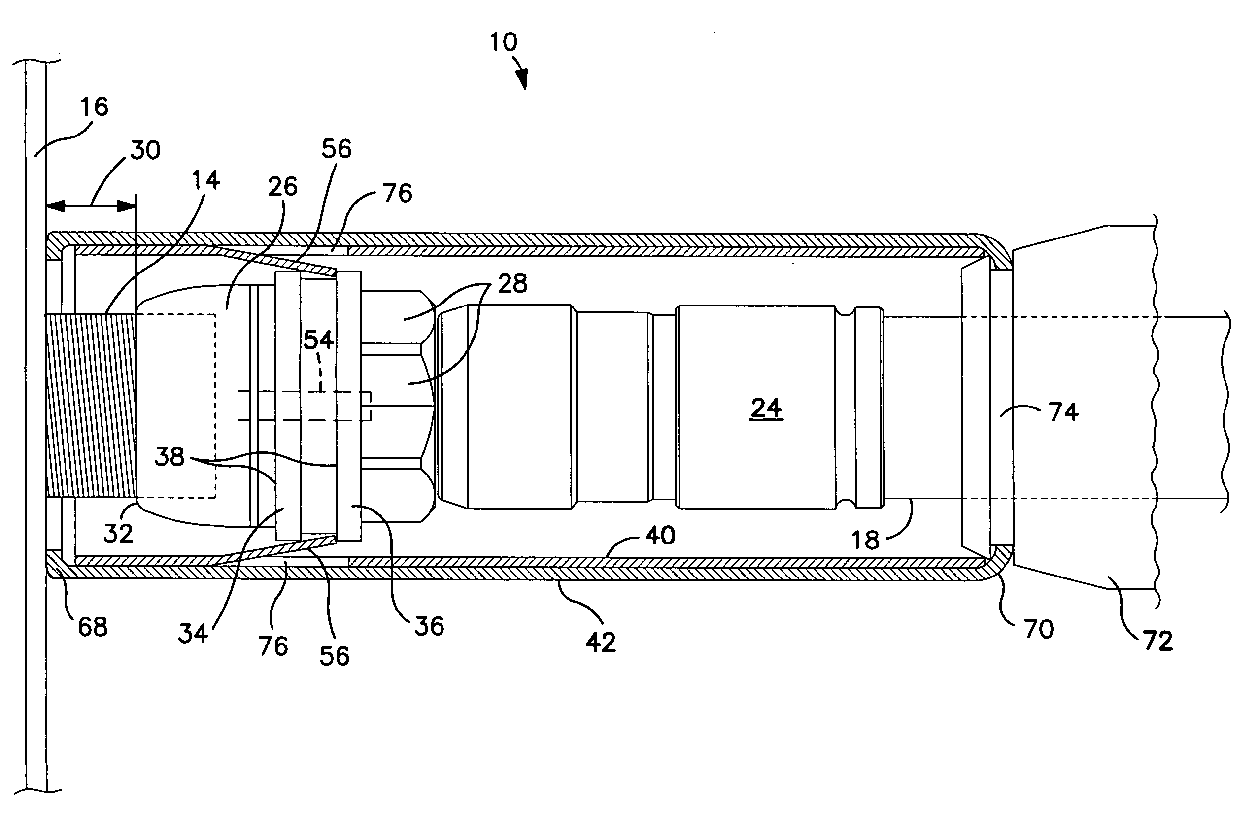 Coaxial cable connector assembly