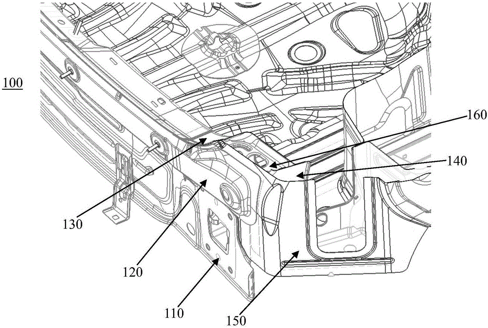 Rear wall assembly applicable to vehicle and vehicle employing same