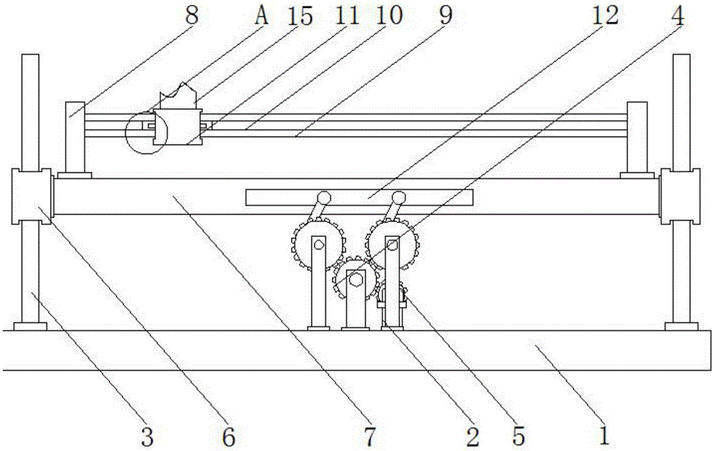 Mechanical sliding rail adjustable in height
