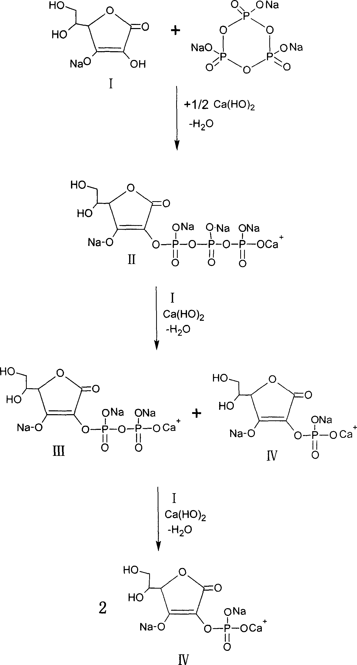 Method for preparing L-ascorbic acid-2-phosphate ester and salt