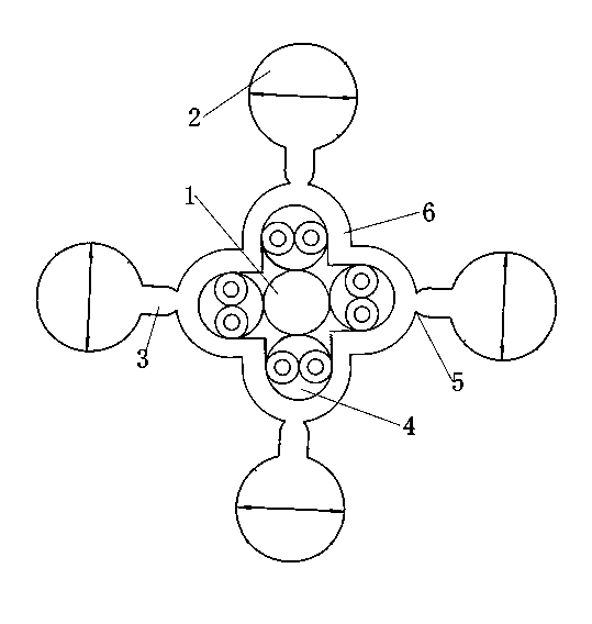 Cross-shaped local area network cable