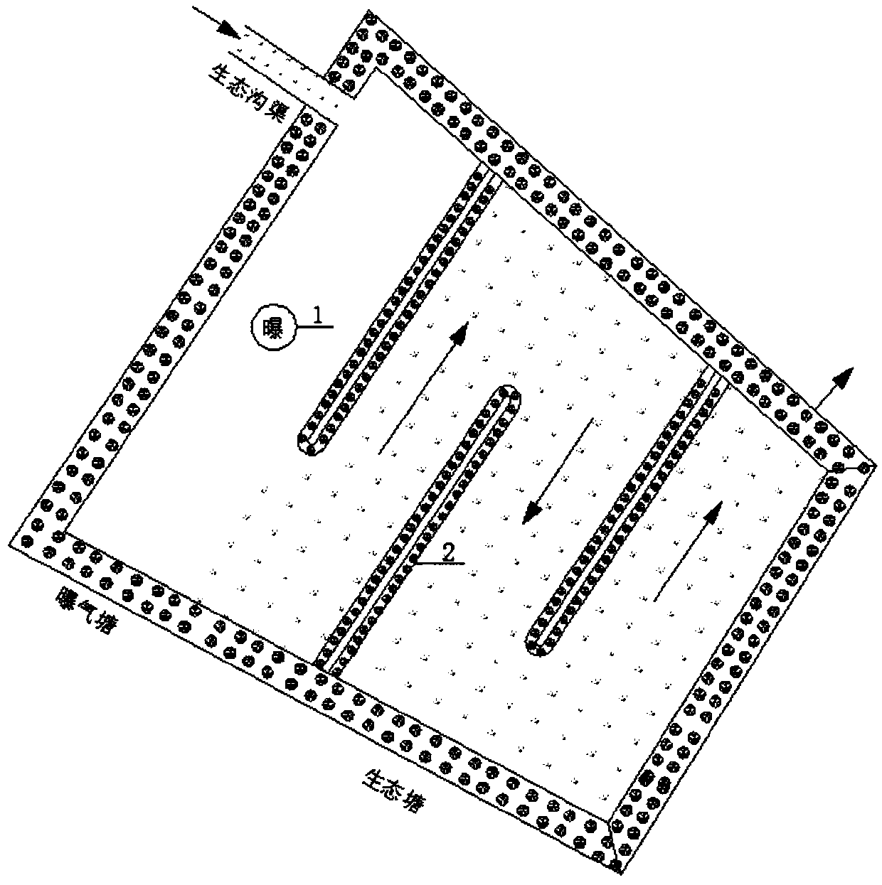 Ditch pond ecological purification system for aquaculture tail water