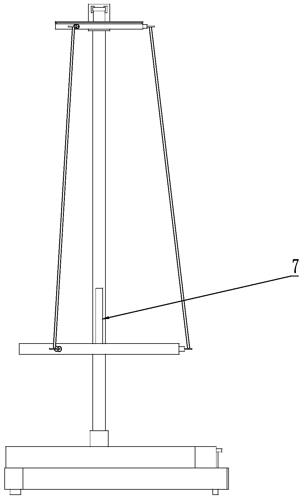 Telescopic three-line pendulum with adjustable three-line space