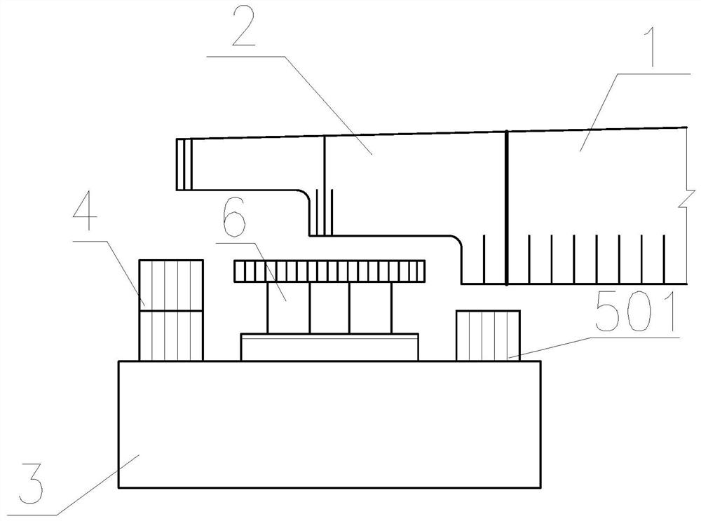 Long cantilever upper pier structure and method for medium and long span steel beam incremental launching construction