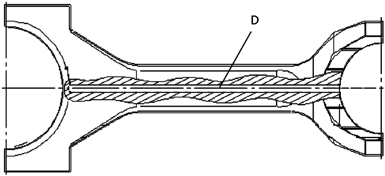 Connecting-rod deep hole grinding method for marine low-speed diesel engine and special honing device