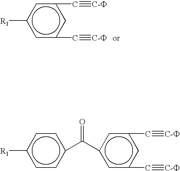 Oligomers with di-phenylethynyl endcaps