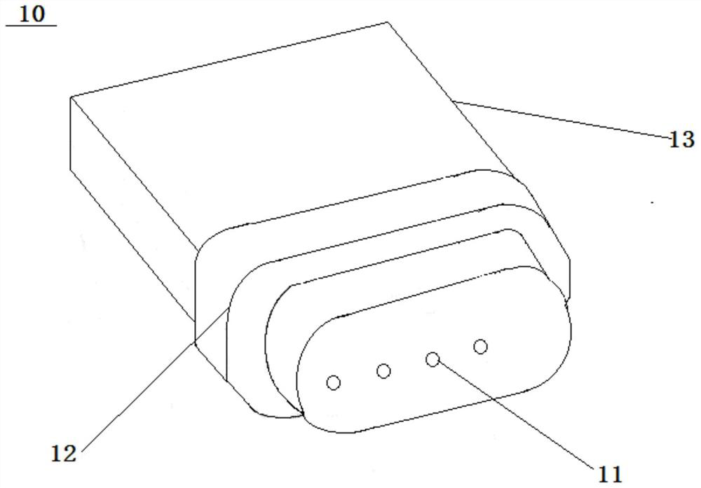 Magnetic charging data connection structure and magnetic charging data cable