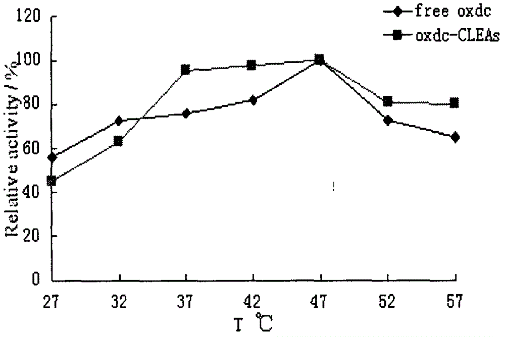 Preparation method of cross-linked oxalate decarboxylase aggregates (CLEAs)