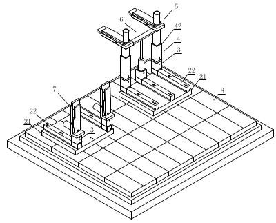 Device for automatic welding and random positioning and automatic clamping and resetting