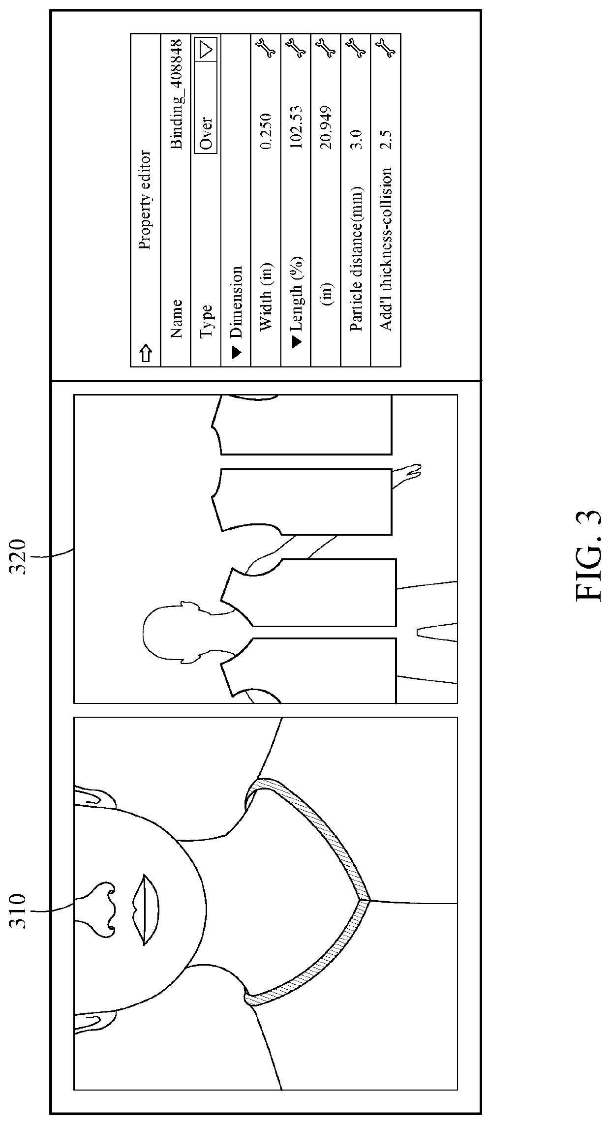 Method and apparatus of simulating apparel reflecting binding