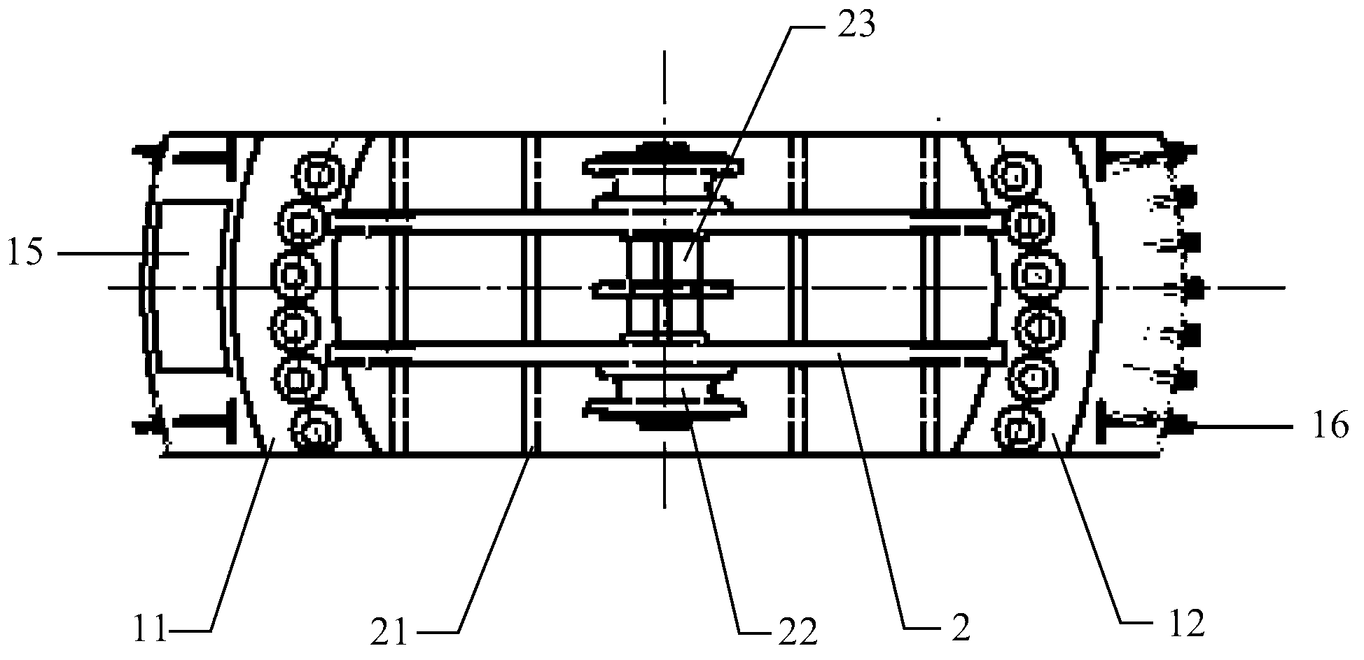 Turning process method for large container component