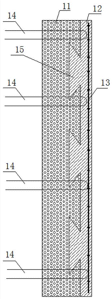 Structure and construction method for frame-shear wall structure application fabricated structure self-insulating strip
