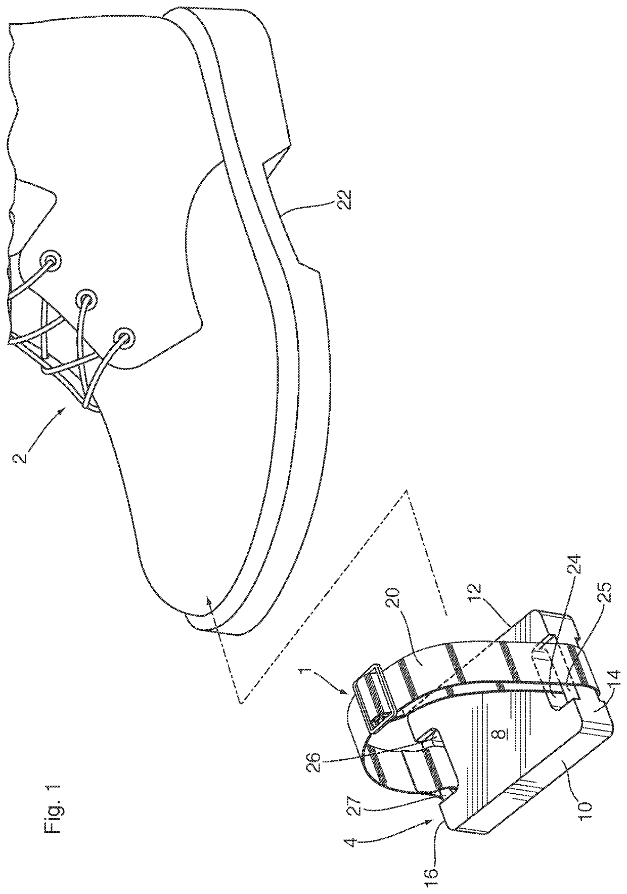 Mid-sole traction device